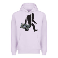 Lilac bigfoot beatbox boom box retro   bigfoot boom box Premium Hoodie - DesigneFamous