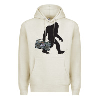 Oatmeal Heather bigfoot beatbox boom box retro   bigfoot boom box Premium Hoodie - DesigneFamous