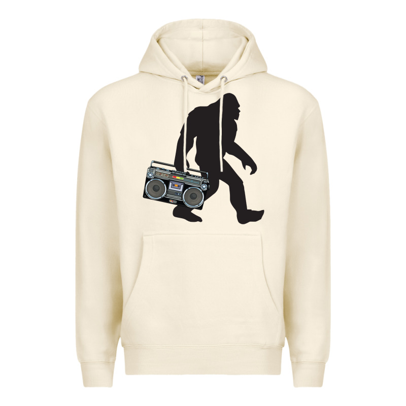 Bigfoot Beatbox Boom Box Retro   Bigfoot Boom Box Premium Hoodie by DesigneFamous | Teevron