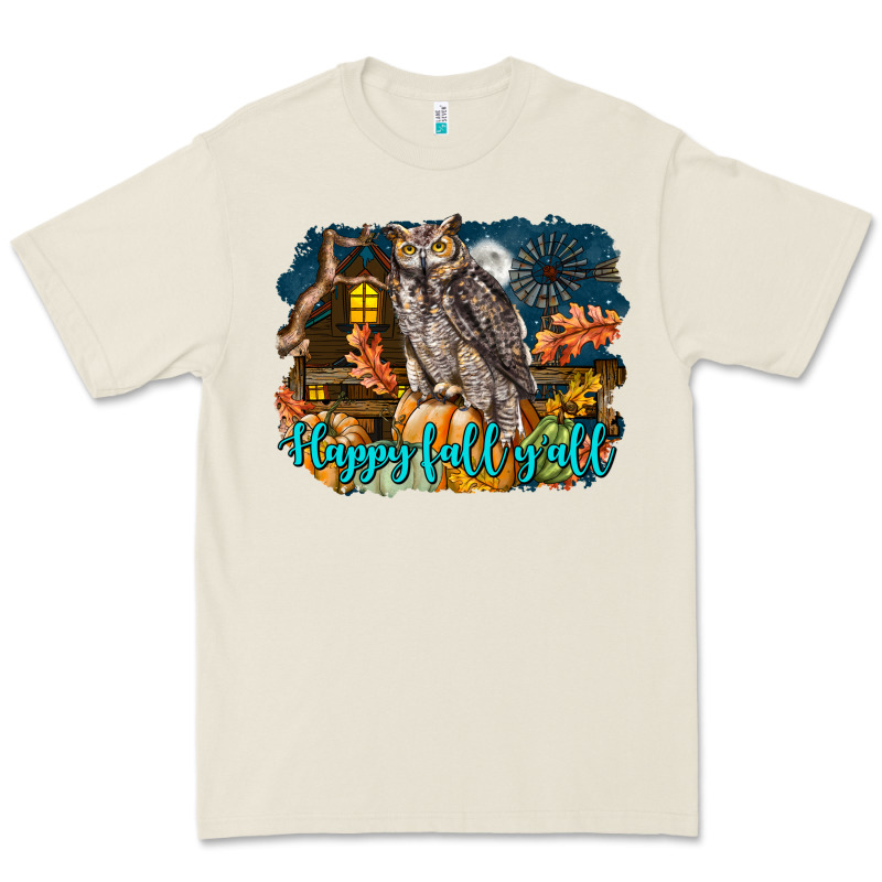 Happy Fall Y'all Owl Premium Tee by LillyAllenDesigns | Teevron