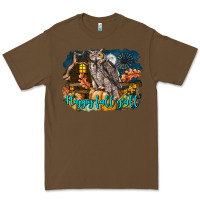 Cacao Happy Fall Y'all Owl Premium Tee - LillyAllenDesigns