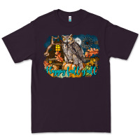 Plum Happy Fall Y'all Owl Premium Tee - LillyAllenDesigns