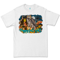 White Happy Fall Y'all Owl Premium Tee - LillyAllenDesigns
