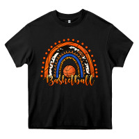 Black Basketball Rainbow Heavy Core Tee - RanaPortraitStore
