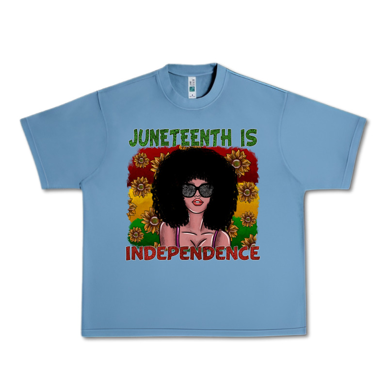 Juneteenth Is Independence Urban Heavy Tee by SublimationCraftShop | Teevron