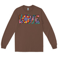 Chestnut love sunflower usa flag leopard Long Sleeve Tee - Artiststas