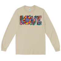 Mushroom love sunflower usa flag leopard Long Sleeve Tee - Artiststas