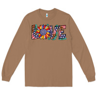 Toasted Coconut love sunflower usa flag leopard Long Sleeve Tee - Artiststas