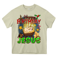 Mossy happy birthday jesus Heavy Core Tee - FaDigitalArtStudio