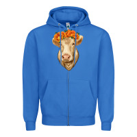 True Royal Charolais Cow Zipper Hoodie - RanaPortraitStore