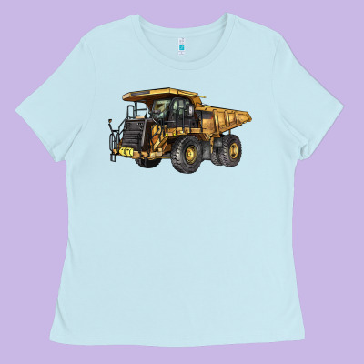 Mining Truck Ladies Tee Designed By Lillyallendesigns