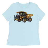 Baby Blue Mining Truck Ladies Tee - LillyAllenDesigns