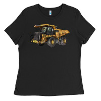 Black Mining Truck Ladies Tee - LillyAllenDesigns