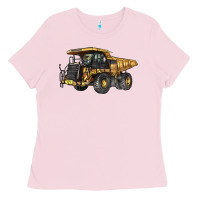 Bubblegum Pink Mining Truck Ladies Tee - LillyAllenDesigns