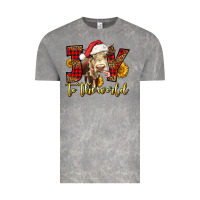 Cloud Rock joy to the world christmas cow Vintage Tee - LillyAllenDesigns