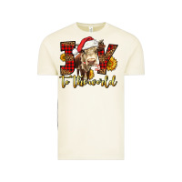 Vintage Arctic joy to the world christmas cow Vintage Tee - LillyAllenDesigns