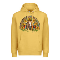 Antique Gold Western Leopard Sunflower Goat Rainbow Premium Hoodie - BarkalooDesign