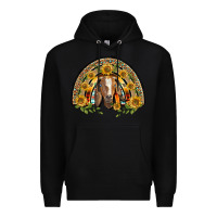 Black Western Leopard Sunflower Goat Rainbow Premium Hoodie - BarkalooDesign
