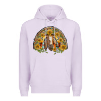 Lilac Western Leopard Sunflower Goat Rainbow Premium Hoodie - BarkalooDesign