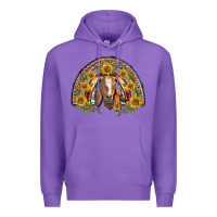 Purple Western Leopard Sunflower Goat Rainbow Premium Hoodie - BarkalooDesign