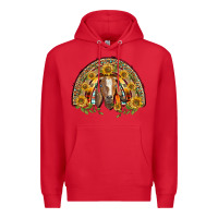 Red Western Leopard Sunflower Goat Rainbow Premium Hoodie - BarkalooDesign