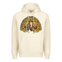 Sandshell Western Leopard Sunflower Goat Rainbow Premium Hoodie - BarkalooDesign