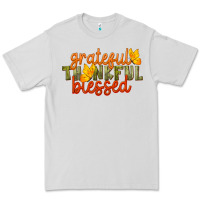 Dove Grey Fall Grateful Thankful Blessed Premium Tee - LillyAllenDesigns