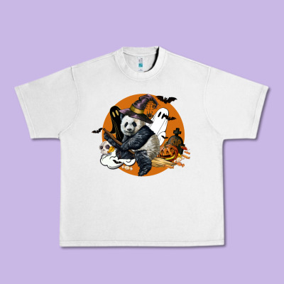 Panda Hallowen Urban Heavy Tee Designed By Lillyallendesigns