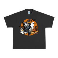 Pigment Black panda hallowen Urban Heavy Tee - LillyAllenDesigns