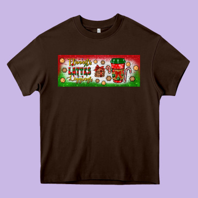 Flannels Lattes Leggings Heavy Core Tee Designed By Bundleandbundleshop