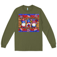 Army Green american flag gnomes star leopard glitter tumbler Long Sleeve Tee - Artiststas