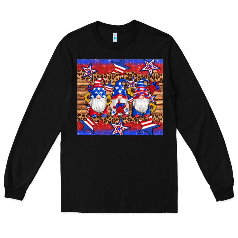 American Flag Gnomes Star Leopard Glitter Tumbler Long Sleeve Tee by Artiststas | Teevron