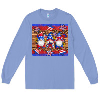 Colony Blue american flag gnomes star leopard glitter tumbler Long Sleeve Tee - Artiststas