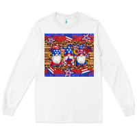 White american flag gnomes star leopard glitter tumbler Long Sleeve Tee - Artiststas