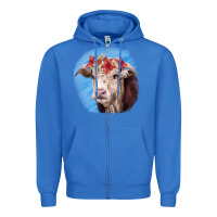 True Royal Hereford Bull Zipper Hoodie - RanaPortraitStore