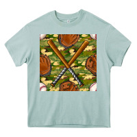 Arona baseball bat and gloves with camouflage seamless pattern Heavy Core Tee - BundleAndBundleShop