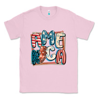Bubblegum Pink America with lightning bolt 4th of july Classic Tee - FaDigitalArtStudio