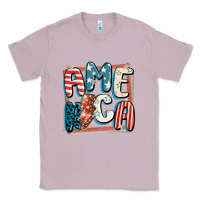 Lilac America with lightning bolt 4th of july Classic Tee - FaDigitalArtStudio