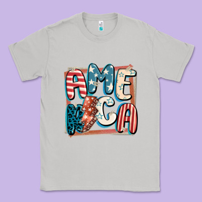 America With Lightning Bolt 4th Of July Classic Tee Designed By Fadigitalartstudio