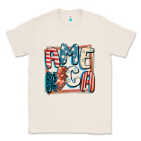 Natural America with lightning bolt 4th of july Classic Tee - FaDigitalArtStudio