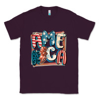 Plum America with lightning bolt 4th of july Classic Tee - FaDigitalArtStudio