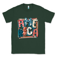 Sports Green America with lightning bolt 4th of july Classic Tee - FaDigitalArtStudio