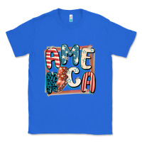 True Royal America with lightning bolt 4th of july Classic Tee - FaDigitalArtStudio