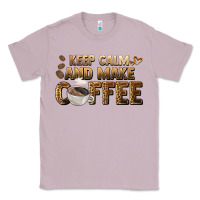 Lilac keep calm and make coffee Classic Tee - BarkalooDesign