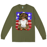 Army Green military gnomes boots american flag Long Sleeve Tee - Artiststas