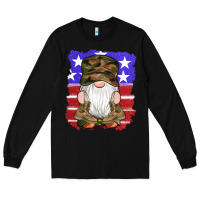Black military gnomes boots american flag Long Sleeve Tee - Artiststas
