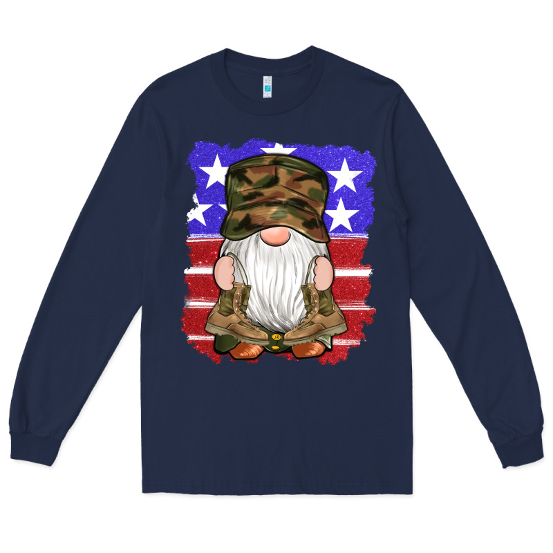 Military Gnomes Boots American Flag Long Sleeve Tee by Artiststas | Teevron
