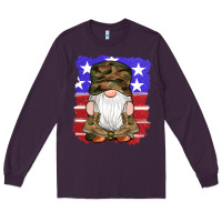 Plum military gnomes boots american flag Long Sleeve Tee - Artiststas