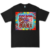 Black Football Mama Premium Tee - CowhideDigitalArt