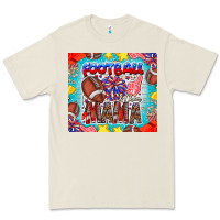 Bone Football Mama Premium Tee - CowhideDigitalArt